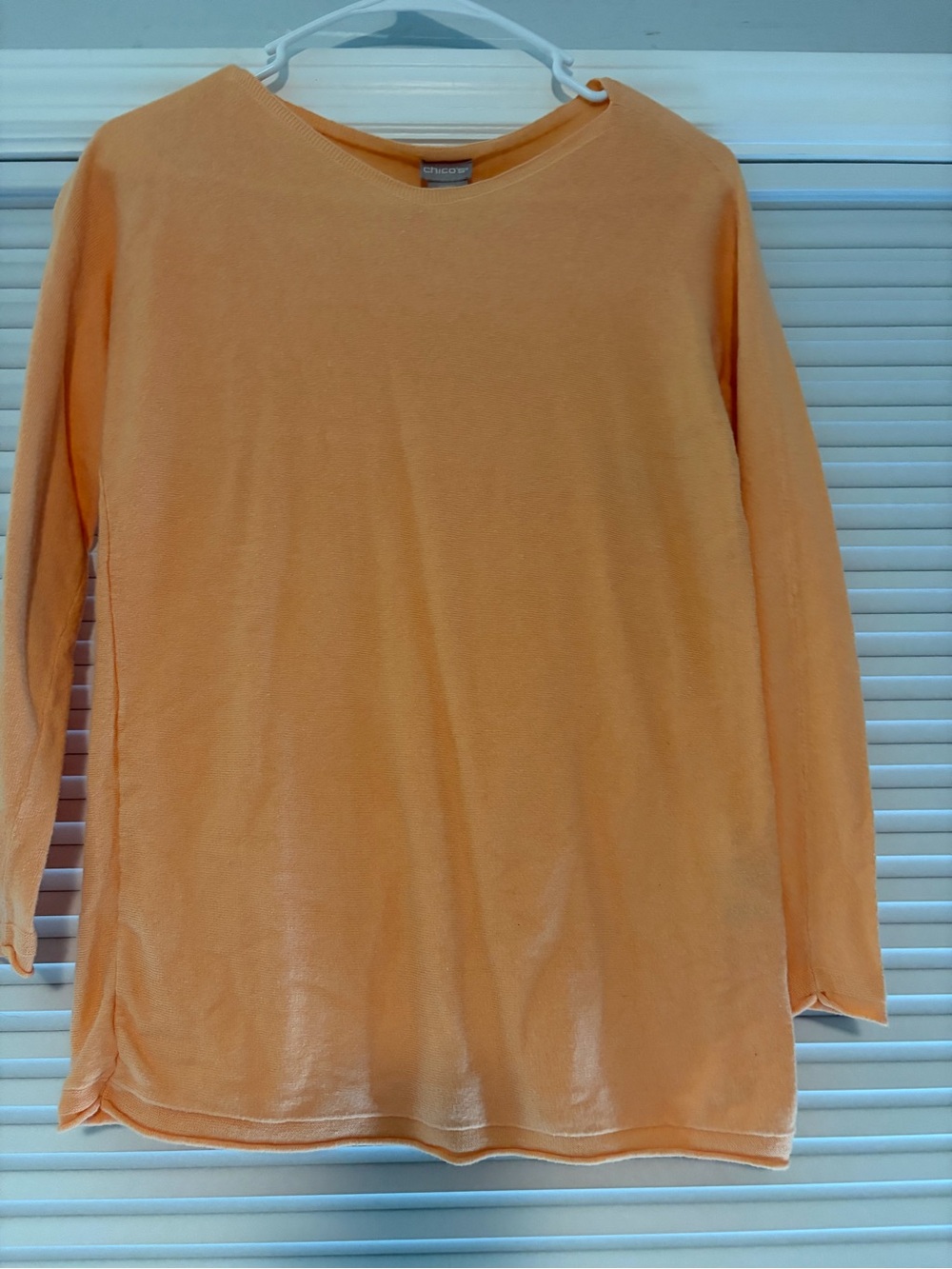 Chico's Lightweight Long Sleeve Tee in Peach